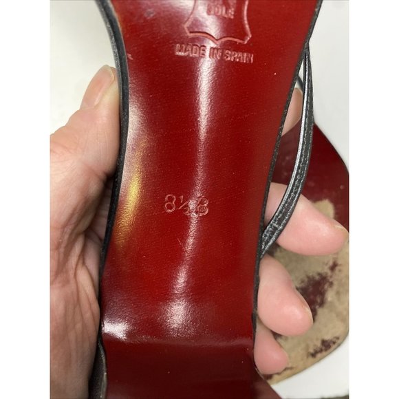 Charles David by Nathalie M Women’s Gray Heel Mule Sandals Size 8.5B Spain READ - Picture 10 of 11